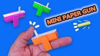 Mini Paper Gun DIY. How to Make Easy Paper Gun that shoots paper bullets  Best office Paper Nerf Gun