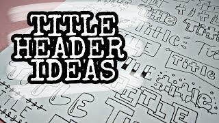 TITLE HEADER IDEAS | Pauline's Diary