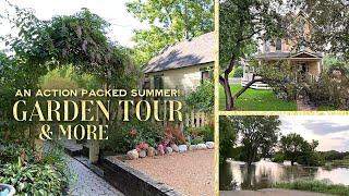 Updated Garden Tour Vlog - An Action Packed Summer! Flooding, Storms, New Halloween items, & More!