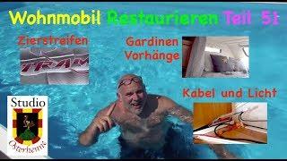 Wohnmobil Renovieren Teil #051 Tipps Vorhang Zierstreifen Schutzfolie Lichtschalter Kabelkanal