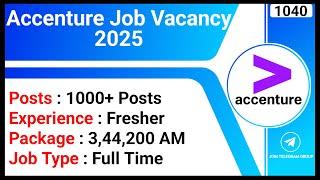 Accenture Job Vacancy 2025 | Job For Fresher | Top Company Jobs | IT Company Jobs