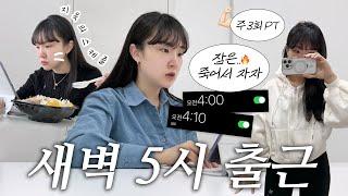 [VLOG] 새벽 4시 기상ㅣ잠은 죽어서 자자 릴레이 미팅, 주 3회 PT 죽음의 갓생 스케줄