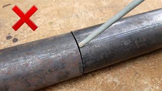 not many know, the welder's method of connecting thin pipes is stronger | stick welding thin pipes