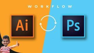 workflow of Photoshop  and  Illustrator | Photoshop Tutorial  | Photoshop Vibes