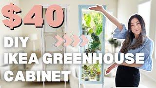 My $40 DIY IKEA Baggebo Greenhouse Cabinet | Ikea Hack | Houseplant Care Routine + Tips | Plant Tour