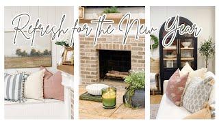 LIVING ROOM REFRESH AFTER CHRISTMAS| DECORATE WITH ME