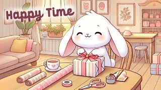 Happy Time Lofi Cute  3 Hour Happy Lofi Song  Bunny Lofi  cute & relaxing music  [Lofi Hip Hop]