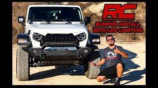 JEEP WRANGLER JL FULL WIDTH TRAIL FRONT BUMPER WITH LIGHT BAR |ROUGH COUNTRY HOW TO INSTALL IN DEPTH