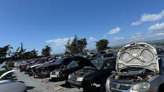 Tour of German Car Section of Junkyard Near Monterey California