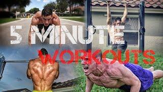 8 - 5 Minute HOME Workouts (full body) - BODY WEIGHT ONLY [fat burner included] | Brendan Meyers