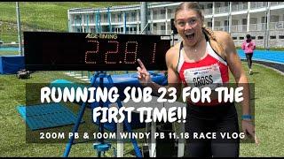 FIRST SUB 23 200M!!! Running 22.81 & 11.18 | RACE VLOG