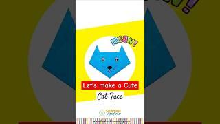  Let's make a Cute Cat Face  | School Craft Ideas ️ #craft #art #shorts #trending #school #diy