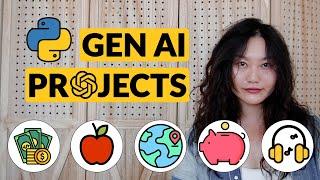 5 Unique AI Projects (beginner to intermediate) | Python, LangChain, RAG, OpenAI, ChatGPT, ChatBot