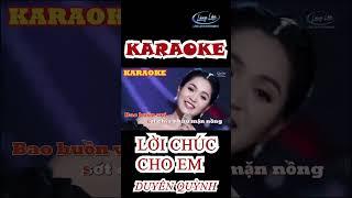 #shorts LỜI CHÚC CHO EM- DUYÊN QUỲNH KARAOKE