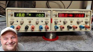 Hameg HM8001 mainframe, HM8040 triple powersupply 1997 teardown