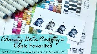 Christy Gets Crafty's Copic Favorites | Gray Family Marker Comparison