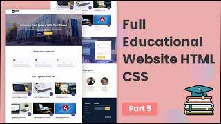 How To Make Responsive Education Website Using HTML CSS & JavaScript | Harvard University