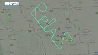 Plane spells out 'relax' with flight path over Moldova