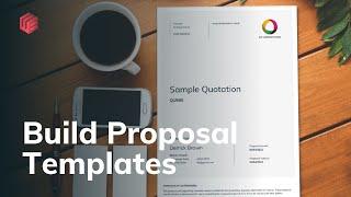 Learn how to use the template editor to build proposal templates