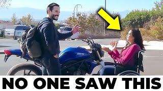 Paralyzed Fan Approaches Keanu Reeves About His Bike, Gets Immediately Surprised!