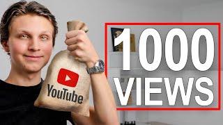 How Much YouTube Pays You For 1,000 Views In 2025