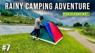 Solo Camping in Rain ️ | River Side Camping in Kashmir | Warwan Valley