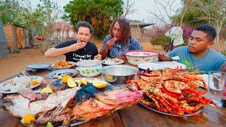 Street Food in Africa!!  LOBSTER MOUNTAIN + Huge Red Snapper in Madagascar!