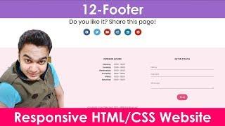 12/12 Responsive Footer | Create Responsive Business Theme Website Using HTML and CSS3 Only