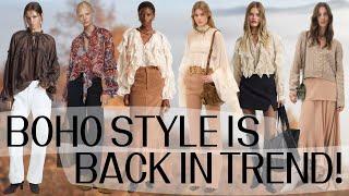 Boho style is back in trend│Bohemian outfit ideas Fall 2024