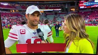 Jimmy Garoppolo and Erin Andrews postgame Interview 10/31/2019