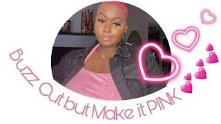 Dye My Buzz Cut PINK | Dark Skin Baldie 