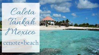 Caleta Tankah Tulum Mexico. Beach, cenote and the hotel. Best beach in Mexico.