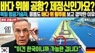 "바다 위에 공항?" 독일 항공기술자, 울릉도 바다위 활주로 보고 경악한 이유 | 해외감동사연 | 오디오북 |