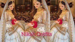 25+Nikah white Designer Dresses/Nikah Outfits Ideas/Pakistani Bridal Dress/Nikah function Dress