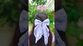 Making cute bow scrunchie    #diy #sewing #scrunchies #hair #shorts #youtubeshorts #trending #viral