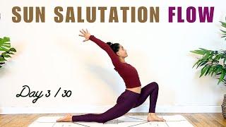 Sun Salutation Yoga Flow | 30 Days Yoga Challenge | Full Body Yoga Flow