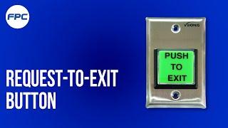 VIS-7000 FEATURES Green Square Request to Exit Button for Door Access Control with LED Light