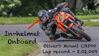 CB500 Oliver’s Mount Lap Record - 2:02.009 - Adam Shelton In-helmet Onboard - Cock O’ The North 2024