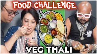 PURE VEG THALI | My Food Challenge with  Ulhas Kamathe #foodchallengevlog #chickenlegpiece