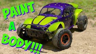 How to Paint an RC Body Shell/Proline Bug Body for Slash 4x4