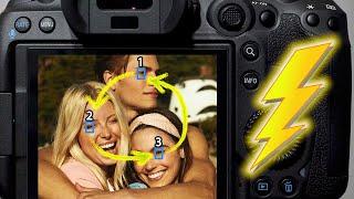 Canon R5/R6 Lightning Fast Eye Detection Targeting For Group Photos Tutorial