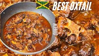 Brown stew oxtail fall off the bone Caribbean recipe