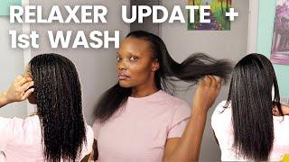 RELAXER UPDATE + 1st WASH | Shea Moisture Bond Repair + Protein Treatment