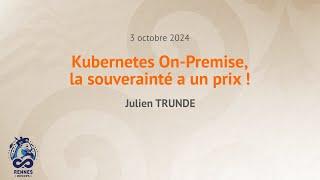 [Rennes DevOps] Kubernetes On-Premise, la souverainté a un prix !