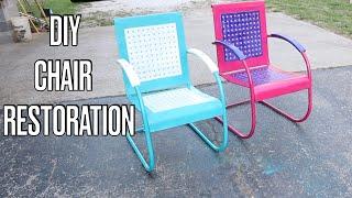 DIY - Old Metal Chairs Restoration || DIY Homestead Vlog