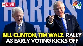 LIVE: Tim Walz and Bill Clinton Rally Voters in North Carolina as Early Voting Begins | Harris |N18G