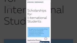 Undergraduate Scholarship in U.S for International students #studyinusa #studyabroad  #scholarships