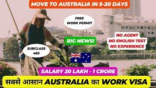  Australia Visa In 5-20 Days | Subclass 482 | 2,13,000 Jobs In Australia 