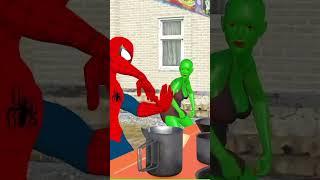 Hulk vs spiderman #shorts #cartoon #hulk #spiderman