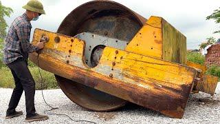 Amazing Complete Restoration Of Rusty Old Road Roller From Construction Site // Full Restoration